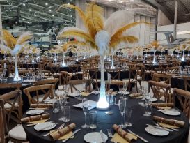 IWM Duxford feather centrepieces1