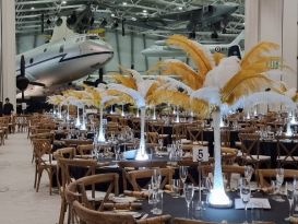 IWM Duxford feather centrepieces2