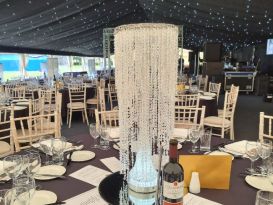 Rugby School table centrepieces