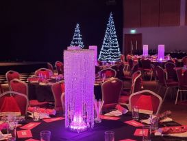 Telford international chandeliers pink3