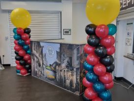 black history month balloon columns