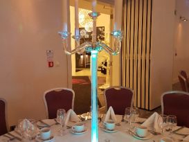 crystal candleabra turquoise