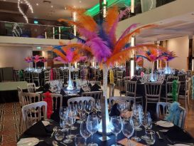 feather centrepieces Aspire Leeds7