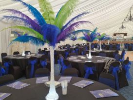 feather centrepieces bedford college2