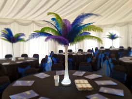feather centrepieces bedford college4