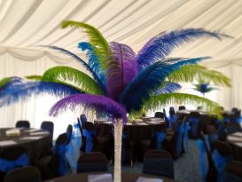feather centrepieces bedford college5
