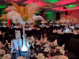 ostrich feather centrepieces Leonardo Royal London