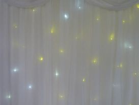 starlight backdrop gold and white lights