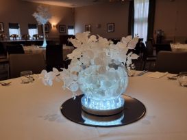 white leaf bowl centrepiece16